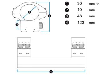 EAW 3D montage ultralicht diameter 30mm & montagehoogte 10mm